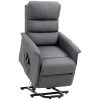 Power Lift Chair Recliner Massage Chair with 3 Vibration Modes Remote Control for Living Room Office Furniture Gray