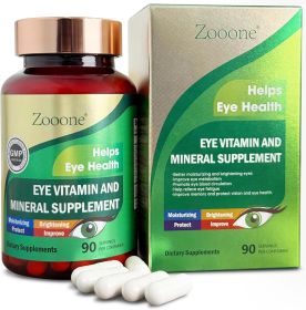 zooone Lutein and Zeaxanthin Eye Vitamins, Eye Vitamin and Mineral Supplement with Vitamin C E Zinc Copper, Vision Support for Macular Degeneration