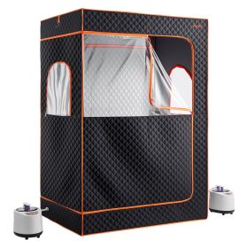 VEVOR Upgraded Portable Steam Sauna for Home, 2 Person Full Body Home Spa Tent with Steamer & 2 Foldable Chairs & Remote & 2 Essential Oil Boxes