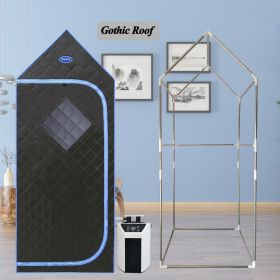 Portable Gothic Roof Plus Type Full Size Steam Sauna tent. Spa, Detox ,Therapy and Relaxation at home. Larger Space