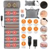 Full Body Vibration Massage Mat with Detachable Neck Pillow - 10 Massage Heads , 9 Modes/Intensities/Speeds