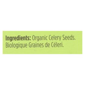 Spicely Organics - Organic Celery Seeds - Case Of 6 - 0.35 Oz.