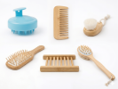 Bath Essentials 6-Piece Eco-Friendly Bamboo Spa Gift Set - Includes Facial & Body Massage Brush, Detangling Hairbrush, Comb