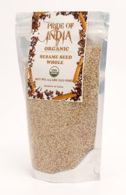 Pride Of India - Organic Sesame Seed Whole Unhulled - 8 oz (227gm)