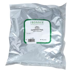 Frontier Herb Cardamom Pods Whole Green Exta Fancy Grade - Single Bulk Item - 1lb