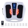 Foot Circulation Stimulator with Heat, EMS & TENS Foot Massager for Neuropathy, Electric Foot Stimulator with 3-Level Temperature