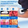 Body Shaping Machine Cordless Cellulite Massager Skin Tightening Device with 3 Modes 10 Levels Heating Function 15Mins Auto-off for Belly Waist Butt A
