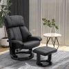 Massage Recliner Chair Massage Sofa with Ottoman Footrest, 10-Point Vibrating Massage and Heating Function for Living Room, Bedroom, Black