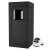 The portable single-person sauna is equipped with 9 temperature Settings and a 90-minute timer