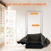 The portable single-person sauna is equipped with 9 temperature Settings and a 90-minute timer