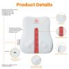Shiatsu Back Massager 3D Deep Tissue Kneading Massage Pillow Cordless USB Rechargeable with 3 Massaging Modes 2 Heating Levels 10Mins Auto-Off for Bac