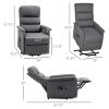 Power Lift Chair Recliner Massage Chair with 3 Vibration Modes Remote Control for Living Room Office Furniture Gray