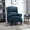 Massage Sofa Chair with Heat, Massage Recliner Chair with Remote Controller, Side Pocket, Blue