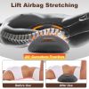 3 In 1 Electric Lumbar Massager Support Pillow Plug-in Memory Foam Lower Back Massager with Heat Vibration Airbag Stretching Adapter for Pain Relief