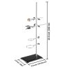 Lab Stand Support, Laboratory Retort Support Stand 2 Sets, Steel Lab Stand 23.6" Rod and 8.3" x 5.3" Cast Iron Base, Includes Flask Clamps