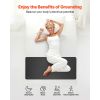 Grounding Mat, 27 x 60 in Anti-Slip PU Leather Earthing Mat, with 15 Feet Grounding Cord, Grounding Pad for Sleep, Boost Energy, Improve Sleep
