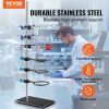 Lab Stand Support, Laboratory Retort Support Stand Set, Steel Lab Stand 23.6" Rod and 8.3" x 5.3" Cast Iron Base, Includes Flask Clamps