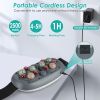 1Pc Abdominal Massager Anti Cellulite Remover Machine Electric Stomach Tummy Massager Automatic Bian Stone Kneading Massager with 5 Modes 3 Heat 3 Spe