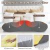 3 In 1 Electric Lumbar Massager Support Pillow Plug-in Memory Foam Lower Back Massager with Heat Vibration Airbag Stretching Adapter for Pain Relief
