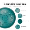 Steel Tongue Drum, 12 in & 13 Notes, C Major Steel Drum for Outside Garden, with 2 Mallets & Carry Bag