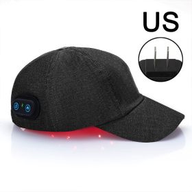 New Infrared LEDs 660nm&850nm Red Light Therapy Hair Growth Cap For Hair Regrowth Anti Hair Loss Relax Scalp Anti-inflammatory (Color: Black-US plug)