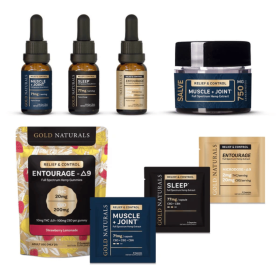 Hemp Extract Sample Kit â€“ Relief & Control Tinctures, Softgels, Salve & Î”9 Gummies for Sleep, Stress & Muscle Recovery (Entourage: Muscle + Joint + Sleep)