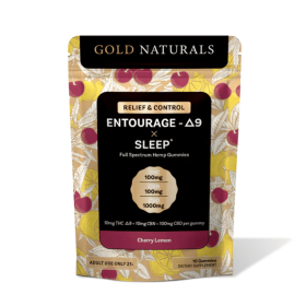 10mg Entourage THC Sleep Gummies â€“ Full-Spectrum Hemp for Deep, Restful Sleep & Relaxation (Flavor: Cherry Lemon, size: 10 PACK)