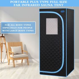 Portable Plus Type Full Size Far Infrared Sauna tent. Spa, Detox ,Therapy and Relaxation at home.Larger Space (Color: as Pic)
