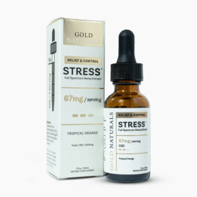 Stress Relief Tincture â€“ Full-Spectrum Hemp Extract with CBD, CBN & CBG - Fast-Acting Natural Calm & Relaxation (Strength: Medium, size: 30 ML)