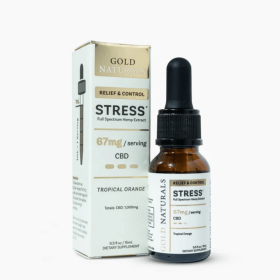Stress Relief Tincture â€“ Full-Spectrum Hemp Extract with CBD, CBN & CBG - Fast-Acting Natural Calm & Relaxation (Strength: Medium, size: 15 ML)