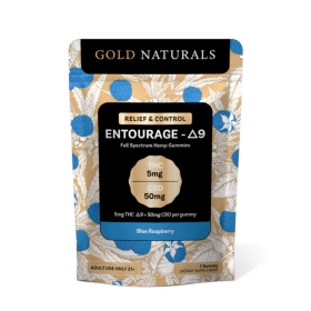 5 mg Entourage Î”9 Hemp Gummies â€“ Utah Compliant, Full-Spectrum Calm & Relaxation (Flavor: Blue Raspberry, size: 1 PACK)