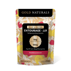 5 mg Entourage Î”9 Hemp Gummies â€“ Utah Compliant, Full-Spectrum Calm & Relaxation (Flavor: Strawberry Lemonade, size: 1 PACK)