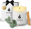 Soy Healing Candle for Cleansing, Energy Renewal | Aromatherapy with Eucalyptus, Pine, Sage & Mint | 50 Hour Burn