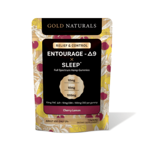 10mg Entourage THC Sleep Gummies â€“ Full-Spectrum Hemp for Deep, Restful Sleep & Relaxation (Flavor: Cherry Lemon, size: 1 PACK)
