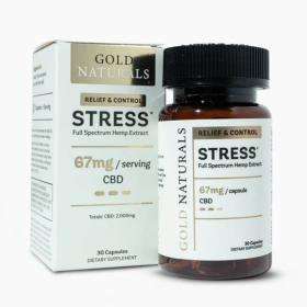 Stress Soft Gels â€“ Full-Spectrum Hemp Extract Capsules with CBD + CBN for Calm & Focus - Natural Stress & Anxiety Relief (Strength: Medium, size: 30 CAPSULE JAR)