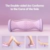 Ergonomic Foot Massager Roller - for Plantar Fasciitis Relief, Portable Reflexology Tool (Gray)