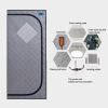 Portable Full Size Grey Infrared Sauna tentâ€“Personal Home Spa, with Infrared Panels, Heating Foot Pad, Controller, Foldable Chair