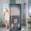 Portable Plus Type Full Size Far Infrared Sauna tent. Spa, Detox ,Therapy and Relaxation at home.Larger Space