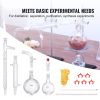 Lab Distillation Kit, 3.3 Boro Lab Glassware Distillation Kit with 24, 40 Joint, 1000ml Essential Oil Distillation Apparatus Kit